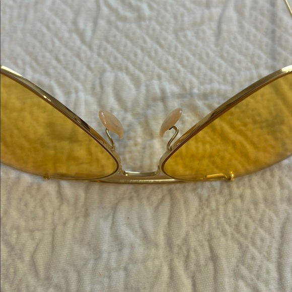 Ray-Ban Gold Aviator Sunglasses with Yellow Lenses - Picture 3 of 10